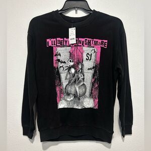 Disney Black and Pink Graphic Women's Sweater